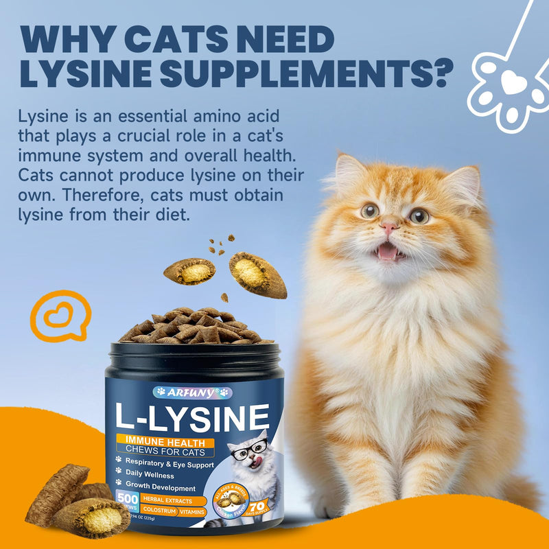 Cat Calming Pheromone Spray & Cat Lysine Chews for Cats - Cat Calming Spray Cat Anxiety & Stress Relief - Support Immune Health, Normal Eye Function and Respiratory Health