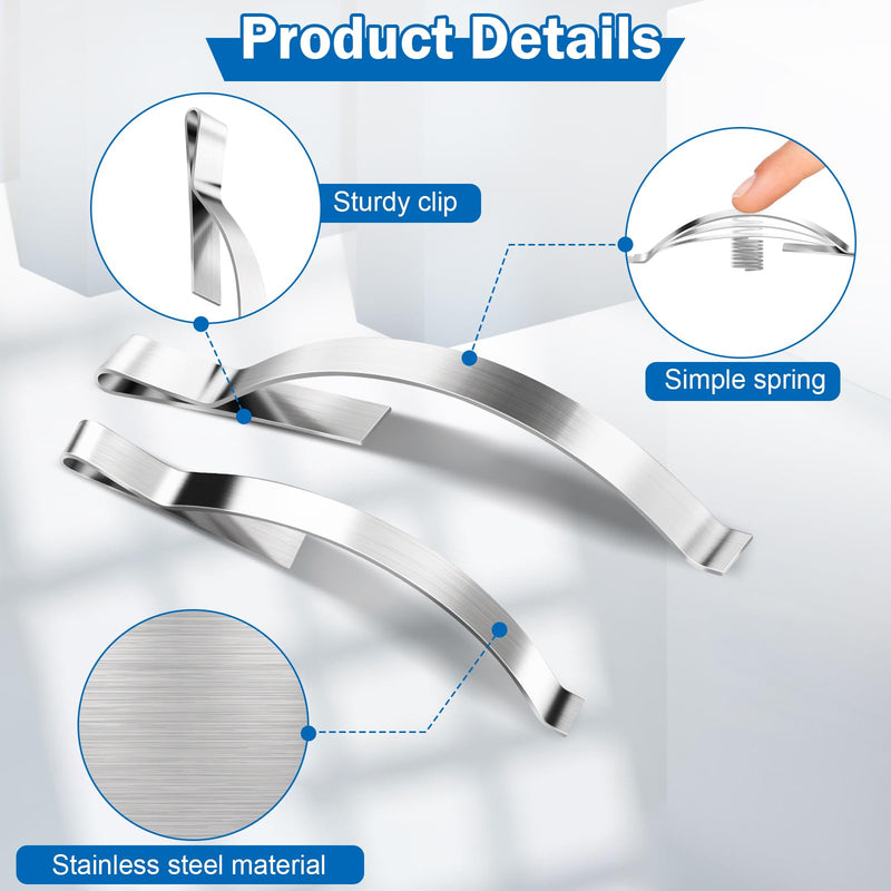 30 Pcs Corner Mount Flat Window Spring Stainless Steel Window Screen Clips, Prevent Screen Windows Shaking 30 Pieces