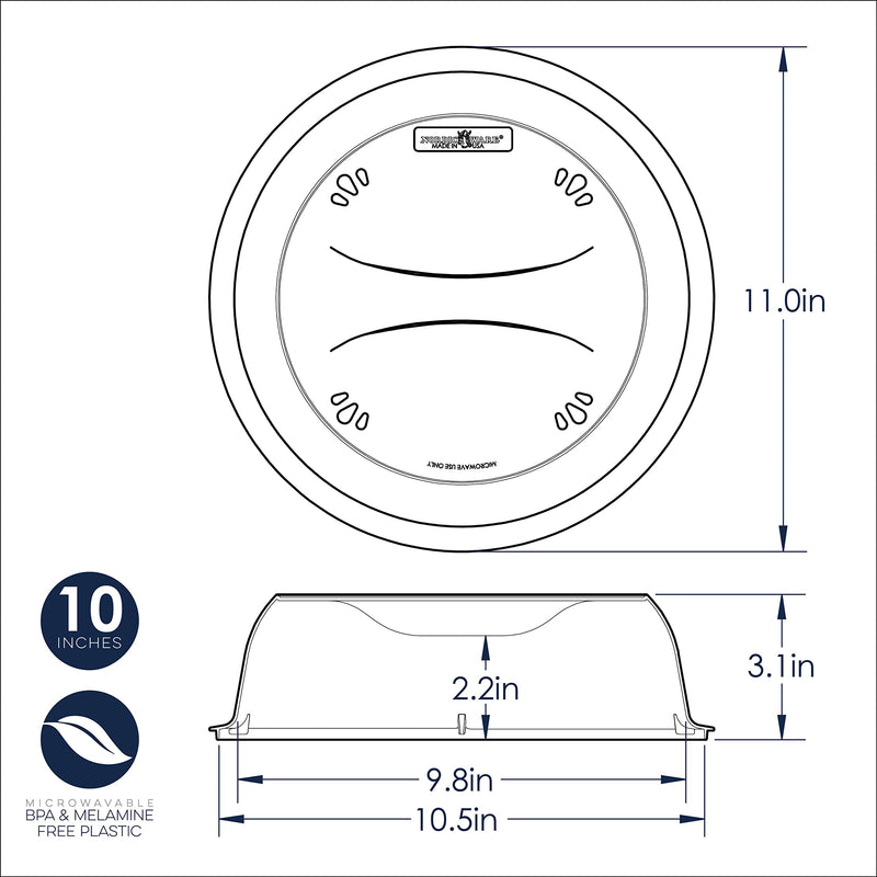 Nordic Ware Deluxe Plate Cover, 10" 10" 1-Pack