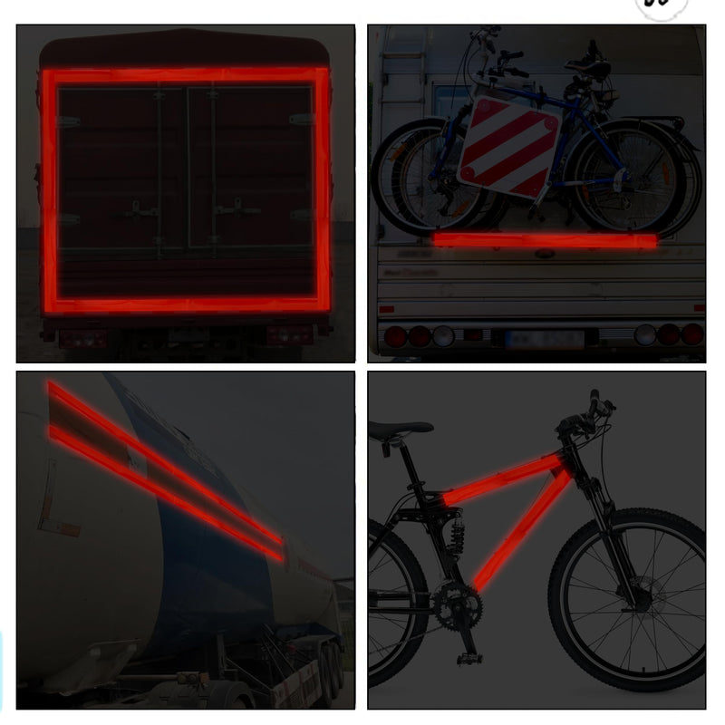 SWRT 2 Inch X 30 FT Reflective Tape Outdoor Waterproof DOT-C2 Fade Resistant Red Reflective Tape Strong Adhesive Safety Warning Tape Reflector Conspicuity Tape for Trailer Trucks Bikes 2IN x 30FT