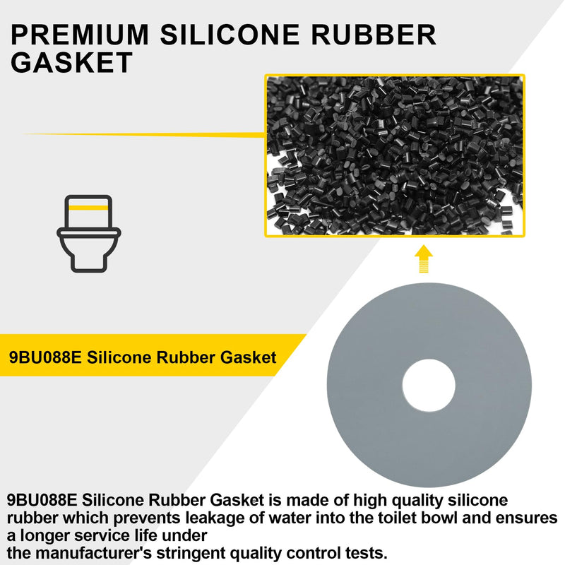 9BU088E Silicone Rubber Gasket for Toto & Gerber Dual Flush Toilets,2 pack | for Costco Watermark One-Piece Toilets Flush Valve Gasket for Aquia Toilets