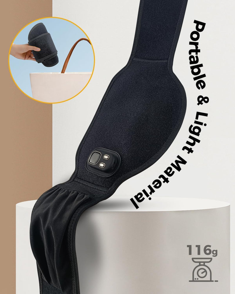 AROMA SEASON Flexible heat belt heating belt far infrared (FIR) to go with 6h battery for stomach/back/lumbar | Electric heating pad with automatic switch-off