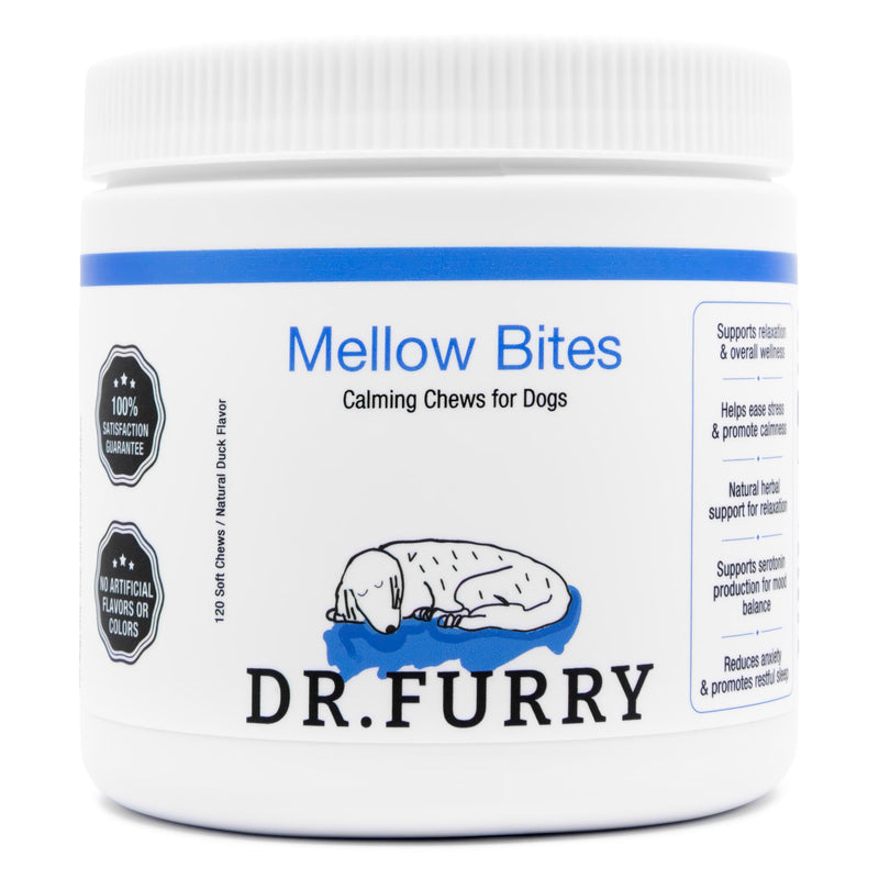 Hemp Calming Chews for Dogs – 120 Soft Chews – Anxiety & Stress Relief – Separation, Barking, Thunderstorms – Melatonin & Hemp Oil – Made in USA
