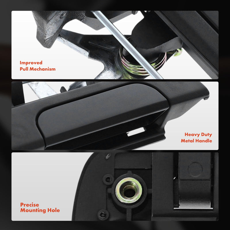 A-Premium - Upgraded Metal Tailgate Handle Compatible with 1995-2004 Toyota Tacoma Pickup - Textured Black Latch Handle, Replace# TO1915102, 69090-35010-Metal