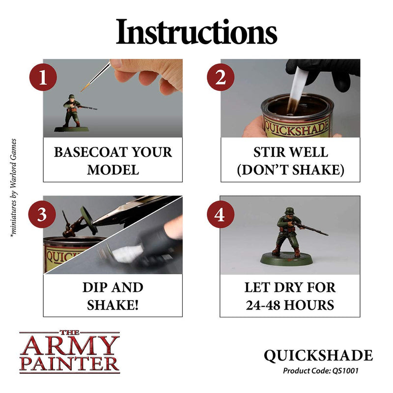 The Army Painter, Quickshade Dip Soft Tone, 250 ml, for Miniature Figures