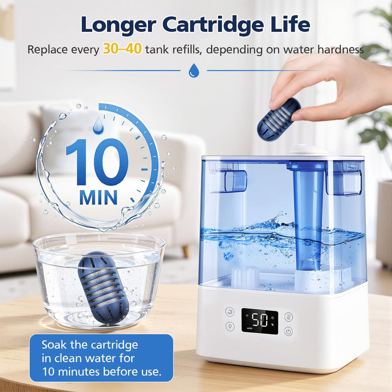 Demineralization Cartridge Filter for HoMedics Ultrasonic Humidifiers