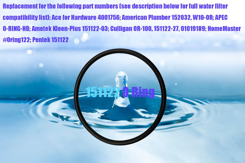 O-Ring 151122 Compatible with Pentair Water Filter Big Blue Housings Seals Gasket Buna-N (2 Pieces/Pack)