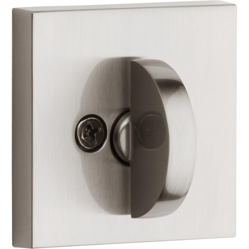 Kwikset Halifax Deadbolt Lock, Satin Nickel Square Exterior Keyed Front Entry Door, Pick Resistant SmartKey Rekey Security, Single Cylinder Dead Bolt, with Microban Protection