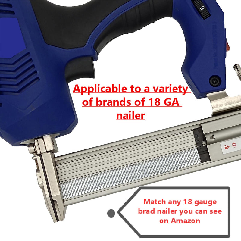 18 Gauge Brad Nails 4 Sizes (2",1-1/2",1-1/4",3/4") Galvanized 18 GA Nail Gun Nails Assorted and Small Finishing Nails for Pneumatic, Electric Brad Nailer (Assembly 1000) Assembly 1000