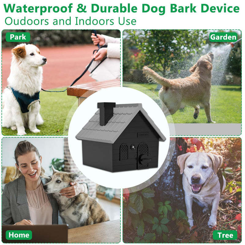 Mimo Style Dog Bark Deterrent Devices, Anti Barking Device for Dogs, Dog Barking Silencer up to 50 FT, Ultrasonic Dog Barking Control Device, Bark Box Indoor Outdoor Use(Black) black