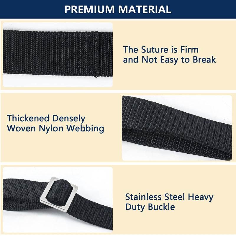 ORLANG Bimini Top Straps with Heavy Duty Stainless Steel Double Snap Hook,Bimini Straps for Boats Adjustable 33.5"- 60",Marine Awning Webbing Straps,Boat Canopy Nylon Straps 4 Pack