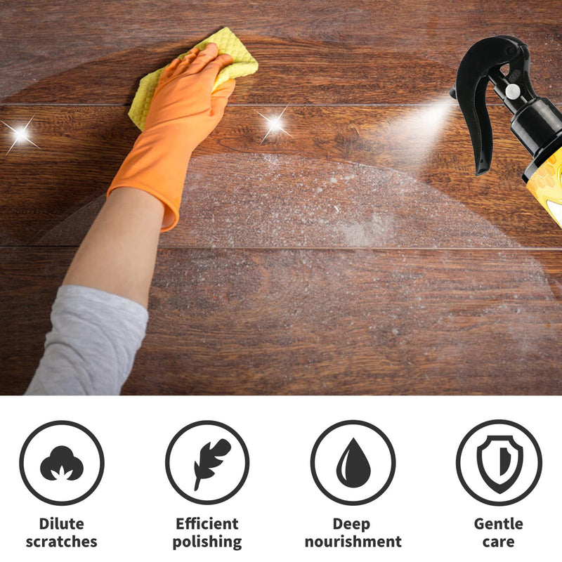 2 PCS Beeswax Furniture Polish, Antique Furniture Cleaner, Natural Micro-Molecularized Beeswax Spray, Furniture Beeswax Polish and Cleaner Spray