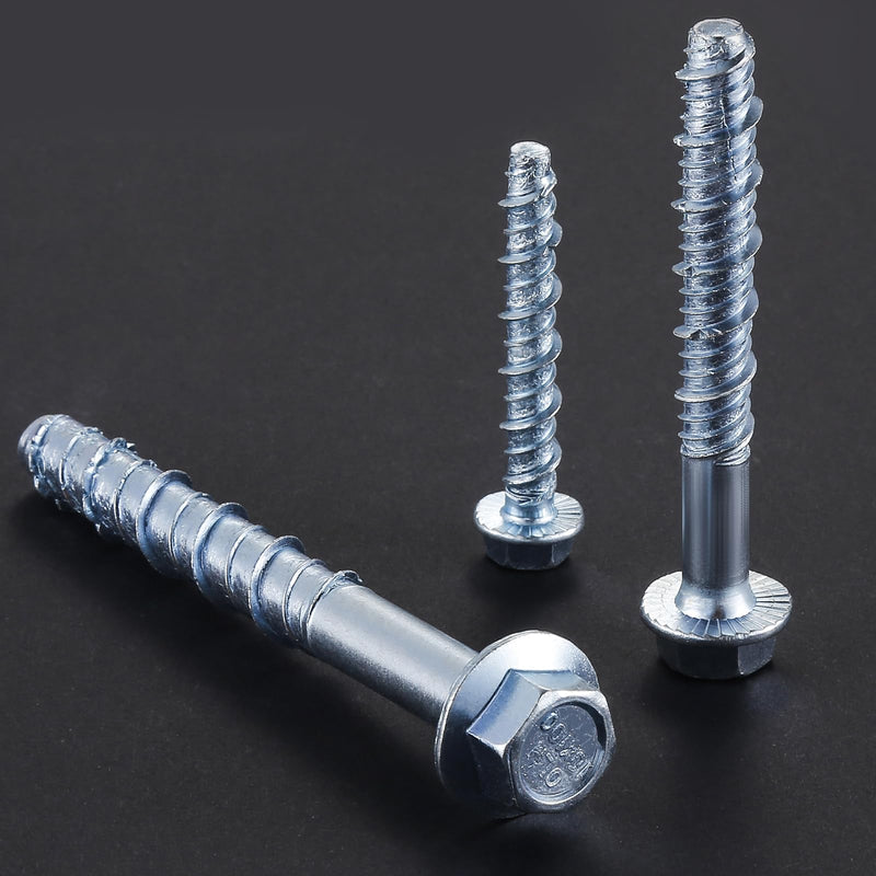 5/16" x 3" Zinc Plated Large Diameter Concrete Screw for Anchoring to Masonry, Brick or Block (10 pcs) 10 5/16" x 3"