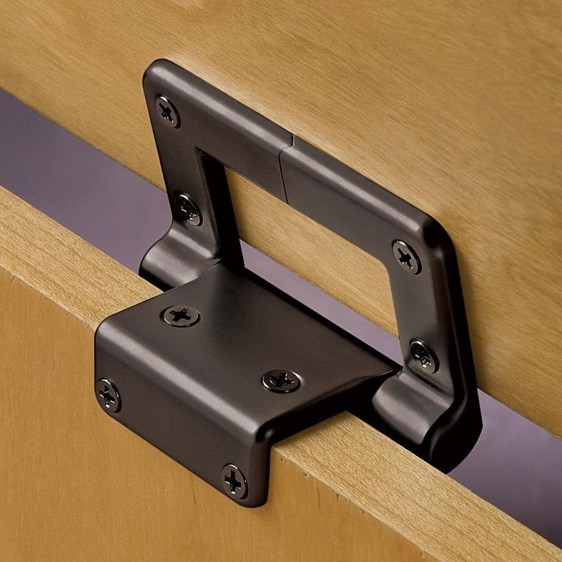 Rockler Heavy-Duty Lid-Stay Soft Close Hinges, Rustic Bronze, 40 lb, Pair
