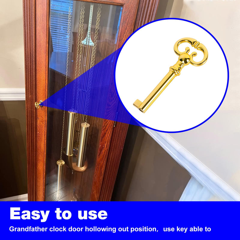 Grandfather Clock Key Replacement Howard Miller Grandfather Clock Door Key, Compatible Ridgeway, Sligh, Emporer, Pearl, Seth Thomas Clock Door Key Suit for Most Clock Prior to 2004