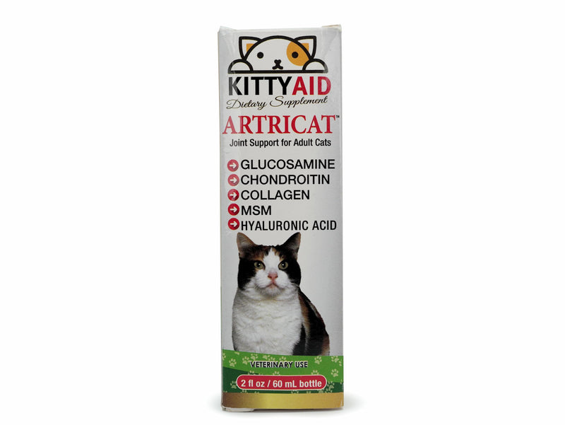 Artricat Dietary Supplement by Interfarma Corp | Cartilage Protection, Reduce Inflammation, & Joint Support for Cats | with Glucosamine, Collagen, & Hyaluronic Acid | Pineapple Flavor, Drops. SINGLE