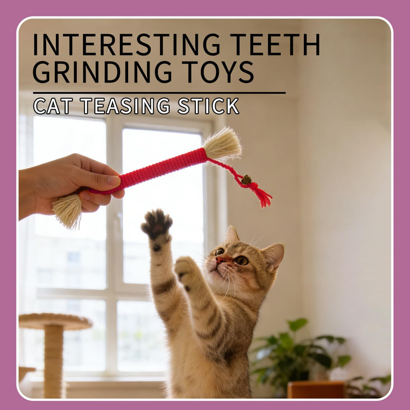 Cat Chew Toy 3PCS Sisal Rope Cat Chew Toys Kitten Teething Toys for Indoor Cats Kitten Chew Toys Teething Bite Resistant Rope Toy Chew for Cats Interactive Play