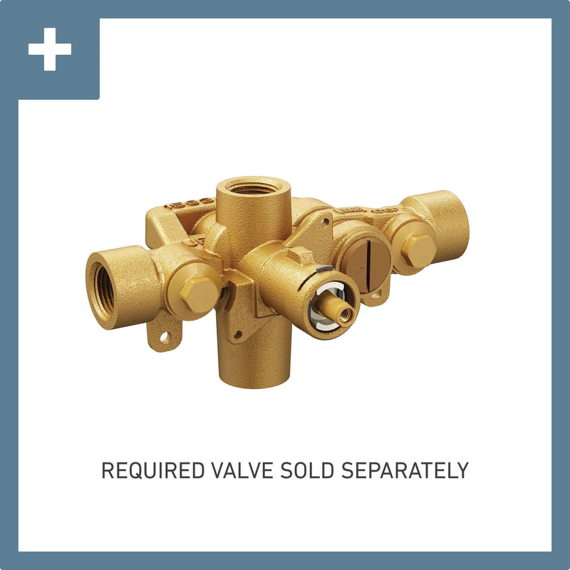 Moen Voss Chrome 1-Handle Moentrol Pressure Balancing Valve Trim Kit with Volume Control, Valve Required T3691 (Pack of 1)