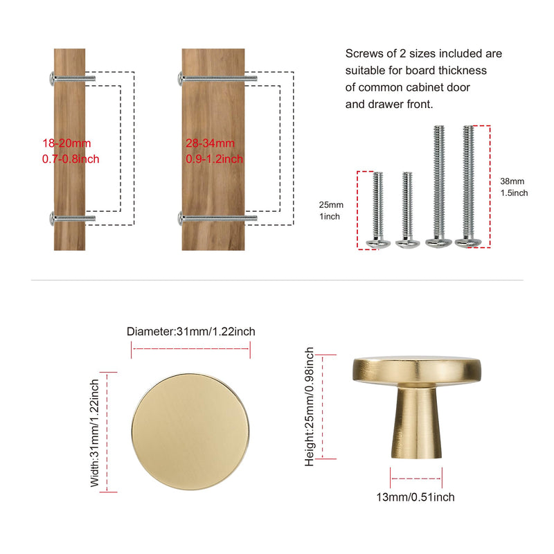 AVICCI 10 Pack Cabinet Knobs Champagne Bronze Dresser Drawer Knobs Kitchen Cabinet Pulls Kitchen Hardware