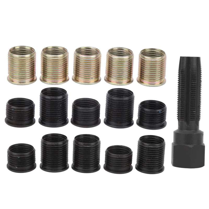 M14X1.25 Spark Plug Tap Plug Repair Tool, Thread Repair Set, M14X1.25 High Durability Spark Plug Thread Repair Tool Screw Tap Portable Carbon Steel Rethread Kit