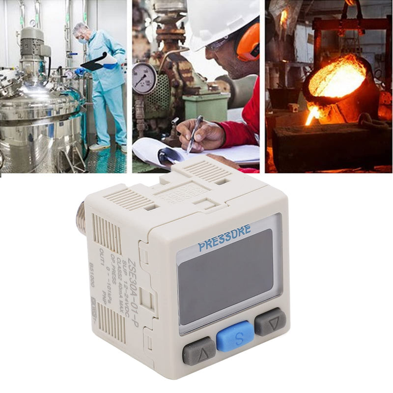Digital Pressure Switch 12-24V 0~-101kPa RC 1/8 Inch Air Pressure Regulator Valve Pneumatic Vacuum Controller for Air and Non Corrosive Gas