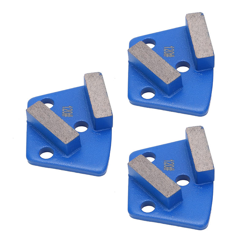 Concrete Floor Grinding Disc,Replacement Trapezoid Diamond Grinding Shoes, Floor Grinder Blades 120 Grit Medium Bond,Compatialbe with Iron Horse, Warrior, Xtreme Polishing & ASL Grinders, Pack of 3