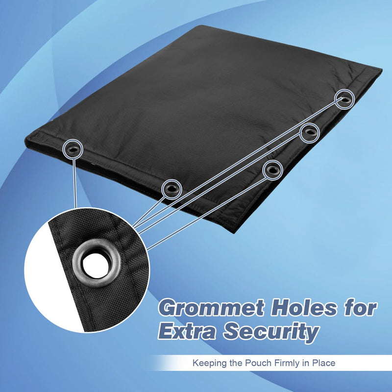 Outdoor Backflow Preventer Cover- 16''W x 20''H, Winter Freeze & Weatherproof Protection for Irrigation Pipes & Sprinkler Valves- Black Black-16''W x 20''H