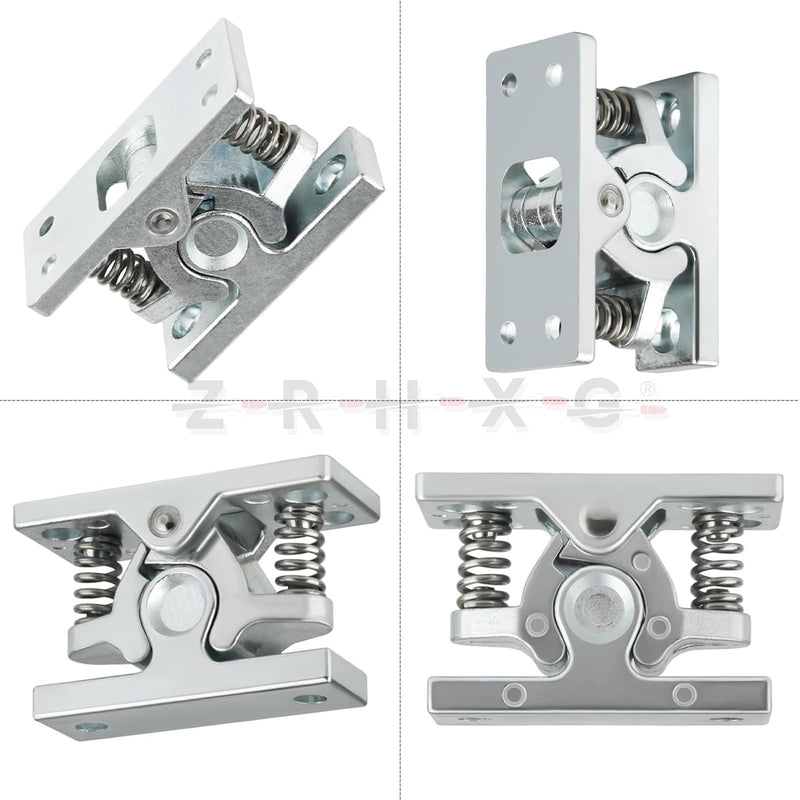 2 Pcs RV Door Catch Trailer Door Latch, Spring Loaded Door Easy Lock Stop Double Roller Catch Double Roller Buckle Zinc Alloy for Garden Bedroom Living Room Boat Door Garage
