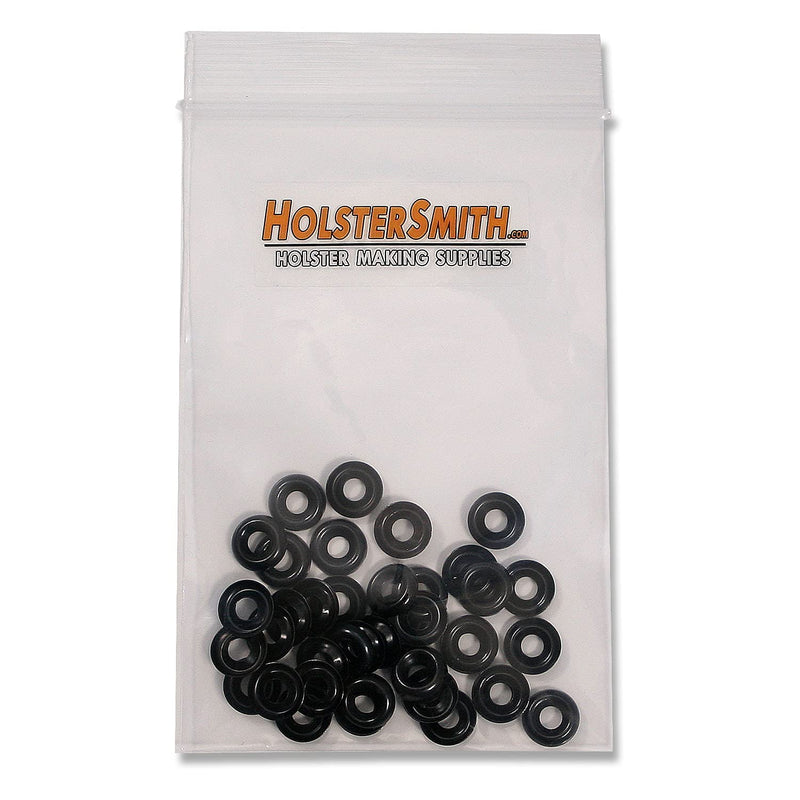 HolsterSmith Finishing Washers - #8 - (0.530 Dia.) - Metal - Countersunk - Round Top - for Holster Making, Home Improvement, Hobby - USA Design - (Black) - (50 Pack) #8 (0.530 in.) Black