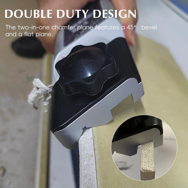 AGLOO Hand Planer for Wood – Chamfer Plane for Woodworking, Gypsum, and More – Plasterboard V Chamfer with 10 Sharp SK5 Blades