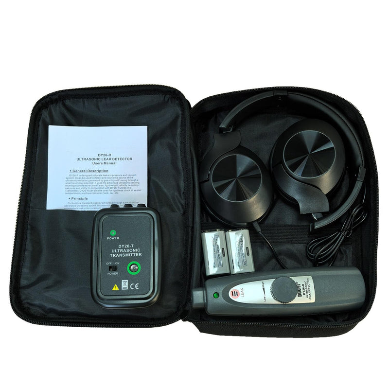 Professional Ultrasonic Leak Detector Kit for Industrial Use/Automotive | 38-42kHz Frequency Range Detection with Sound & Light Alerts | Air, Gas & Vacuum Leaks in Pipes, Tanks, Cars Finder