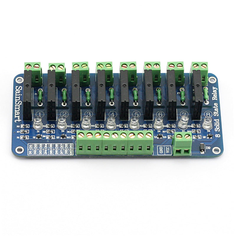 SainSmart 8-Channel 5V Solid State Relay Module Board for Arduino Uno Duemilanove MEGA2560 MEGA1280 ARM DSP PIC Standard Packaging