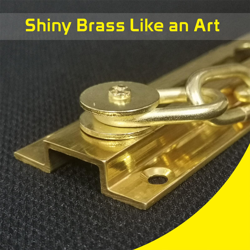 Security Door Chain Guard Solid Brass, Heavy-Duty Home Security, Sturdy and Rust-Resistant Brass Door Lock Security Chain (Brass) - NewNest Australia