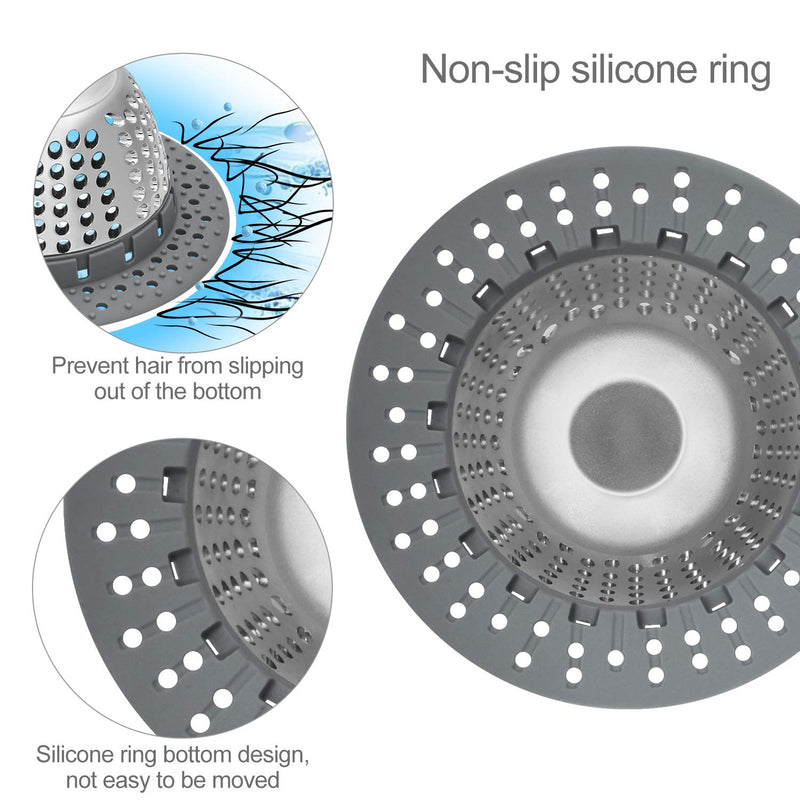 LEKEYE Drain Hair Catcher/Bathtub Drain Cover/Drain Protector for Pop-Up & Regular Drains(Patented Product) 7070