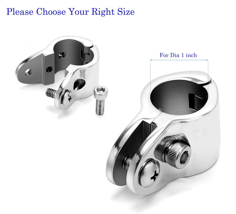 Bimini Top Jaw Slide Quick Release Marine Boat Hardware Heavy Dudy Bimin Top Hardware 316 Stainless Steel Inside Dia 7/8 or 1INCH 4 PCS 1 IN 4 PCS