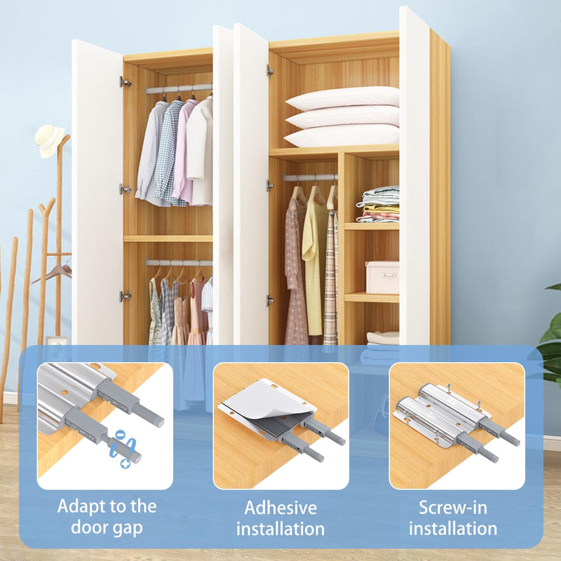 Magnetic Push Latch Heavy Duty Jiayi Double Push to Open Door Latch Touch Latches Kitchen Door Push Release Latch for Drawer Closure Push Catch Pop Out Cabinet Hardware (1 Pack) 1 Pack