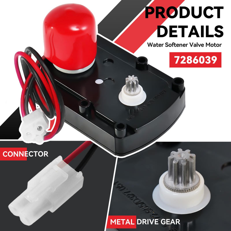 7281291 7286039 7384691 Water Softener Valve Motor with Screws Replaces Old Part Numbers:7234731,7228900, WS26X10021,WS26X21821,Fit for Softener Systems