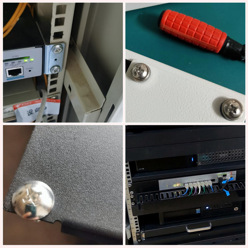 120 Sets M6 x 20mm Rack Screws and Cage Nuts, Server Rack Screws and Square Insert Nuts for Rack Mount with Screwdriver