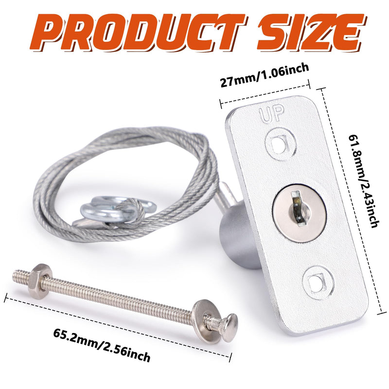 SIHAI 5 Packs Garage Door Emergency Key Release, Garage Door Emergency Release Lock Compatible with Garage Door Openers and Doors (5 Packs) 5 Pieces