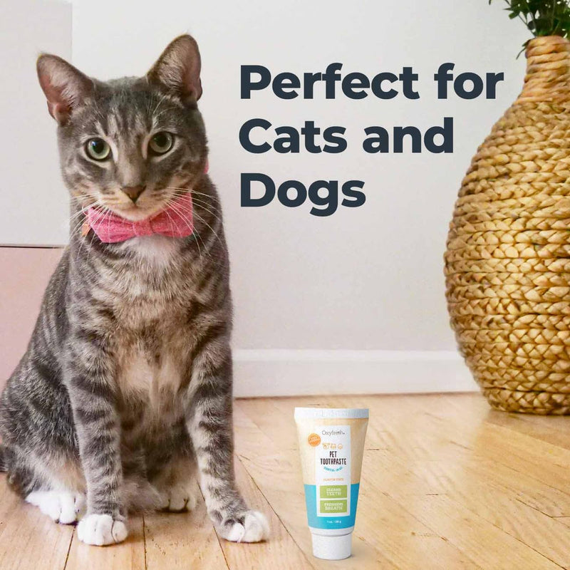 Oxyfresh Cat & Dog Toothpaste, Teeth Cleaning Gel for Plaque, Tartar & Bad Breath, Vet-Approved Pet Dental Care, 1 oz Try Me | 1oz