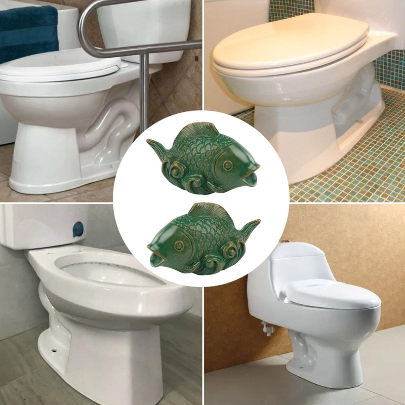 2Pcs Toilet Bolt Caps, Toilet Bolt Covers Decorative, Toilet Bolt Caps Decorative, Resin Toilet Bolt Cover, Fun Toilet Screw Cover Caps, Toilet Bowl Bolt Covers for Bathroom Décor (Fish) Fish