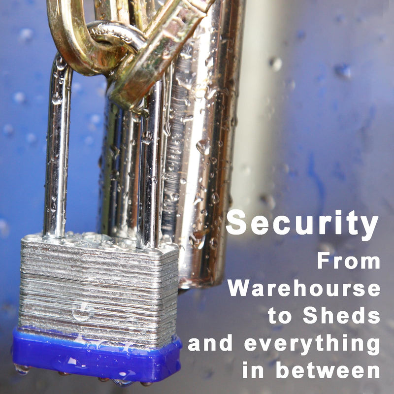 SEPOX® Twins Keyed-Alike Padlock, Reinforced Laminated Steel Body 1-9/16" 40MM, Robust Hardened-Steel Long-Shackle, Pack of 2-Pcs Lock, 4-Pcs Same Keys, Ideal for Locker-Lock & Tool-Box 1-9/16 Inch