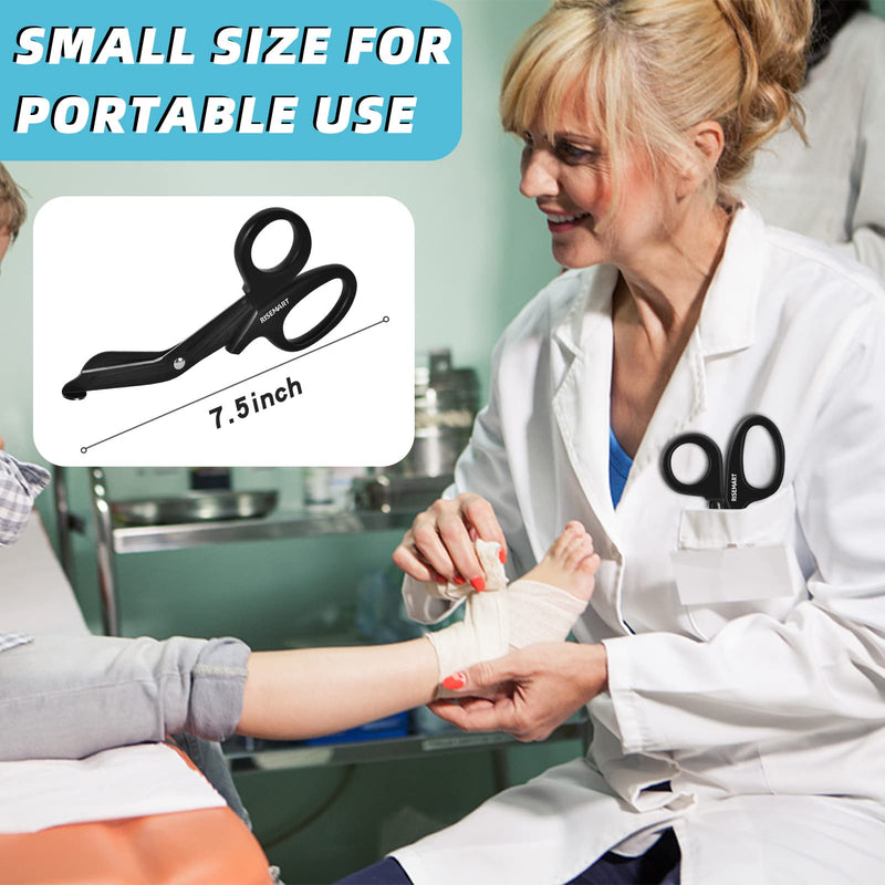 RISEMART Bandage Scissors and Pen Light for Nurse - Trauma Shears Medical Scissors 7.5" Surgical Scissors,Medical LED Penlights with Pupil Gauge for Nurse, Doctors, Nursing Students, EMT