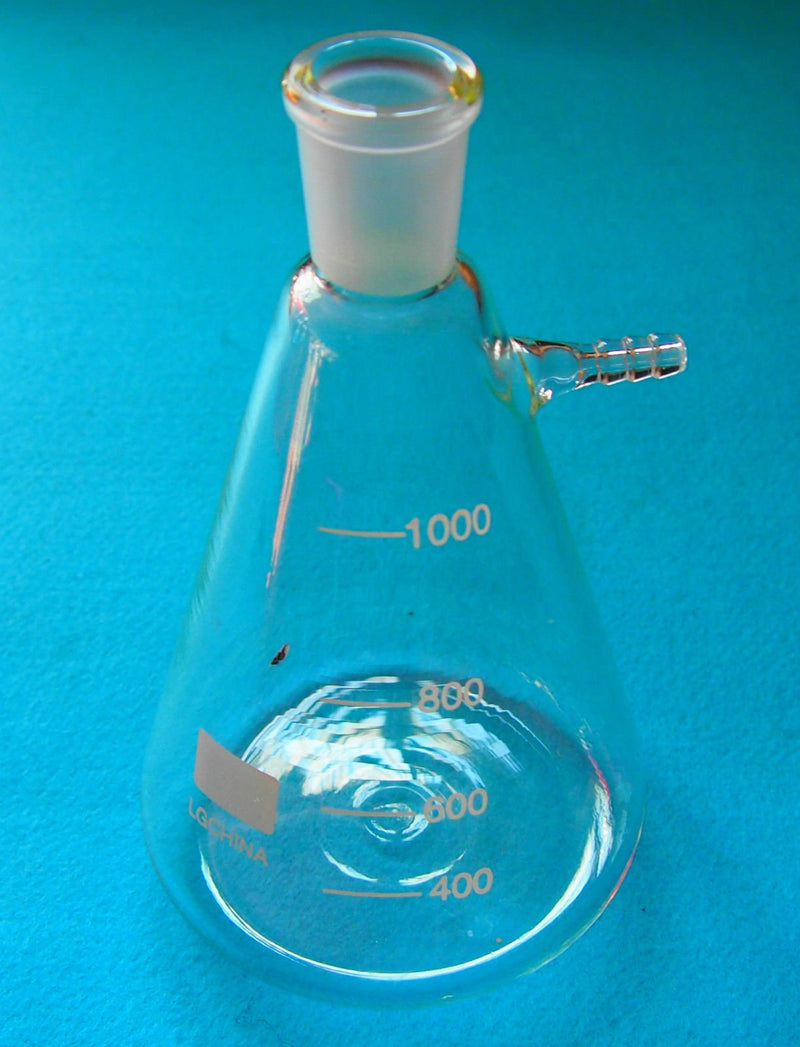 1000ml,24/40,Glass Filter Suction Flask,1L Lab Filtration Bottle