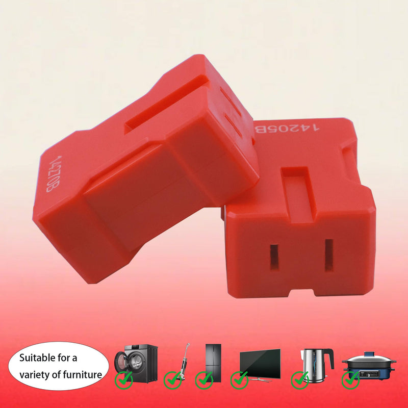 4PCS Plug Lock Electrical Cord Plug Lockout Device Plug Locking Safety Locks Fits 2 & 3 Prong Plugs Electrical Shutdown Service Keyed Different, 2 Keys Red-4