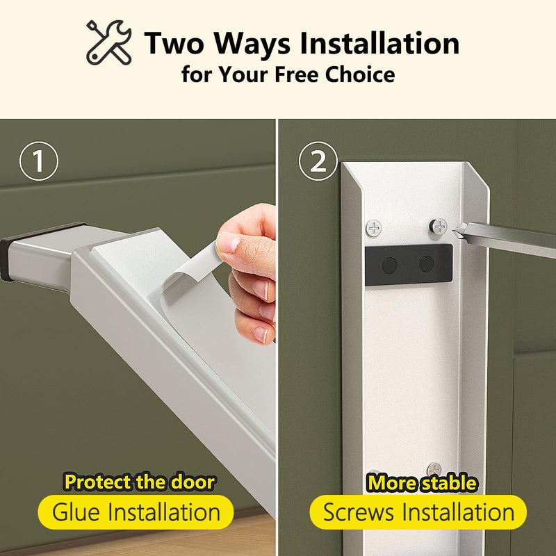 Door Stop, No Drilling Door Stoppers to Keep Door Open, Easy Pedal Kick Down Door Holder, Bottom of Door (White x 1 Pack) White x 1 Pack