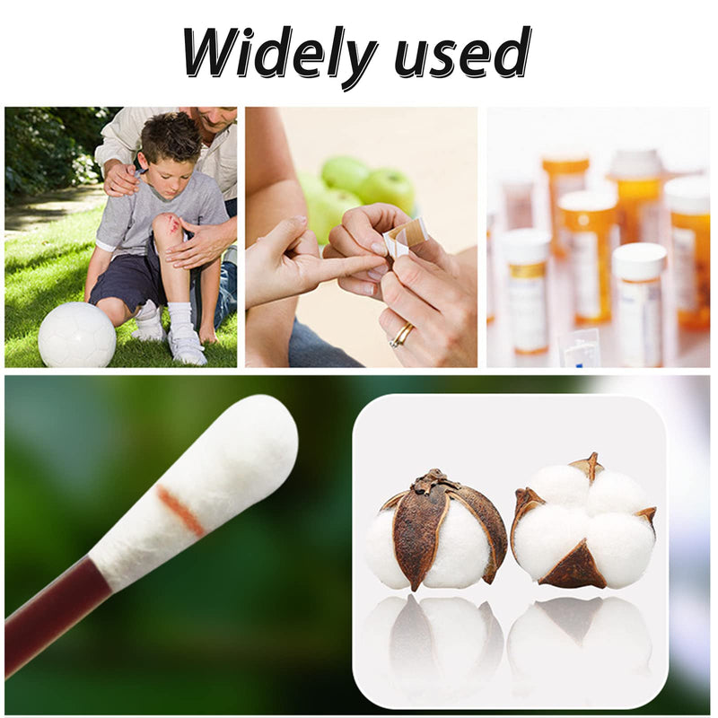 50 Pcs Cotton Iodine Swabs Individually Wrapped - Disposable Iodophor Swabsticks Medical Sanitary First Aid Kit Emergency Care Safety for Adult Kids