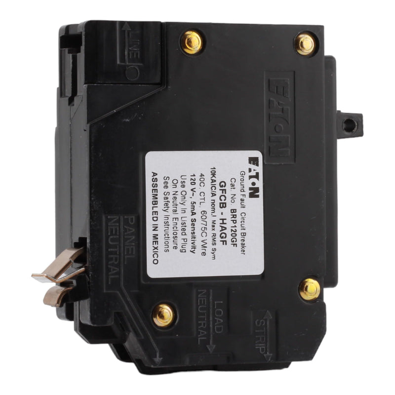 CUTLER-HAMMER BRP120GF 20 Amp Single Pole Ground Fault Circuit Breaker - 120 Volt, Plug-On Neutral, UL Listed (1)