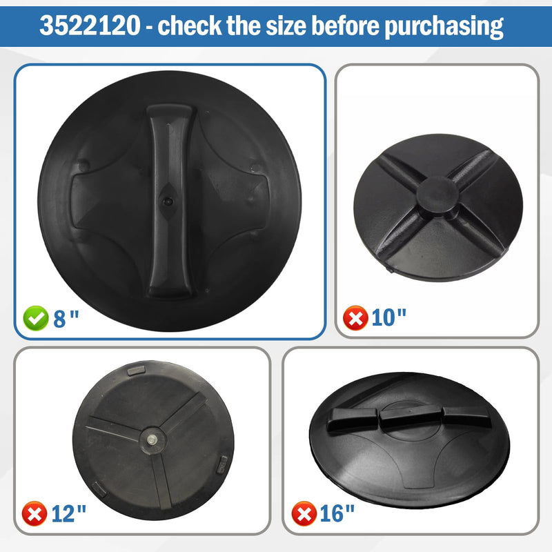 8" Water Tank Lid Replacement Male Threaded for Agricultural Industrial Water Storage Tank Part# 3522120