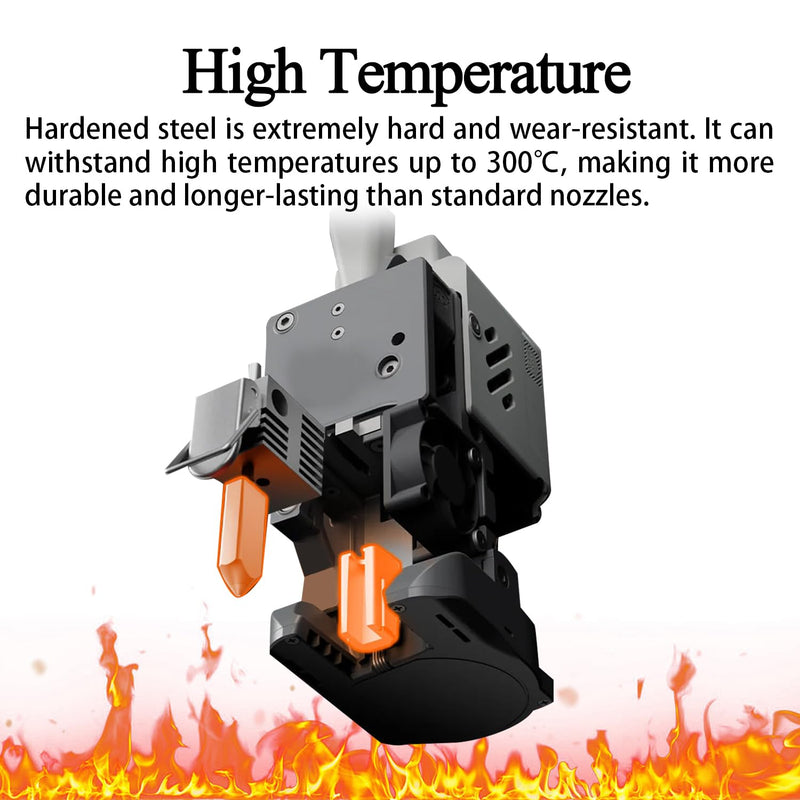 2PK 0.4mm SPARKX i7 Hotend Integrated Hardenend Steel Nozzle for Creality | 350°C Heat-Resistant All-Metal Hot End, Leak-Proof, Anti-Clog, 500mm/s High Rapid with 2PCS Silicone Cover & Nozzle Brush 2PK